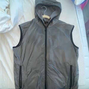 Prada Silver Hooded Vest for Men
